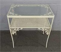 Wrought Iron Side Table With Glass Top