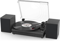 Record Player with Speakers, 3-Speed Vinyl Record