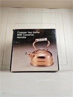 NIB Copper Tea Kettle with Ceramic Handle