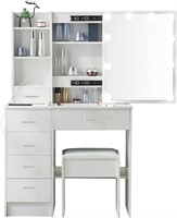 Jarbalai Vanity Desk with Charging Station