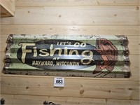 Let's Go Fishing sign 16" x 44"