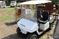 White Golf Cart