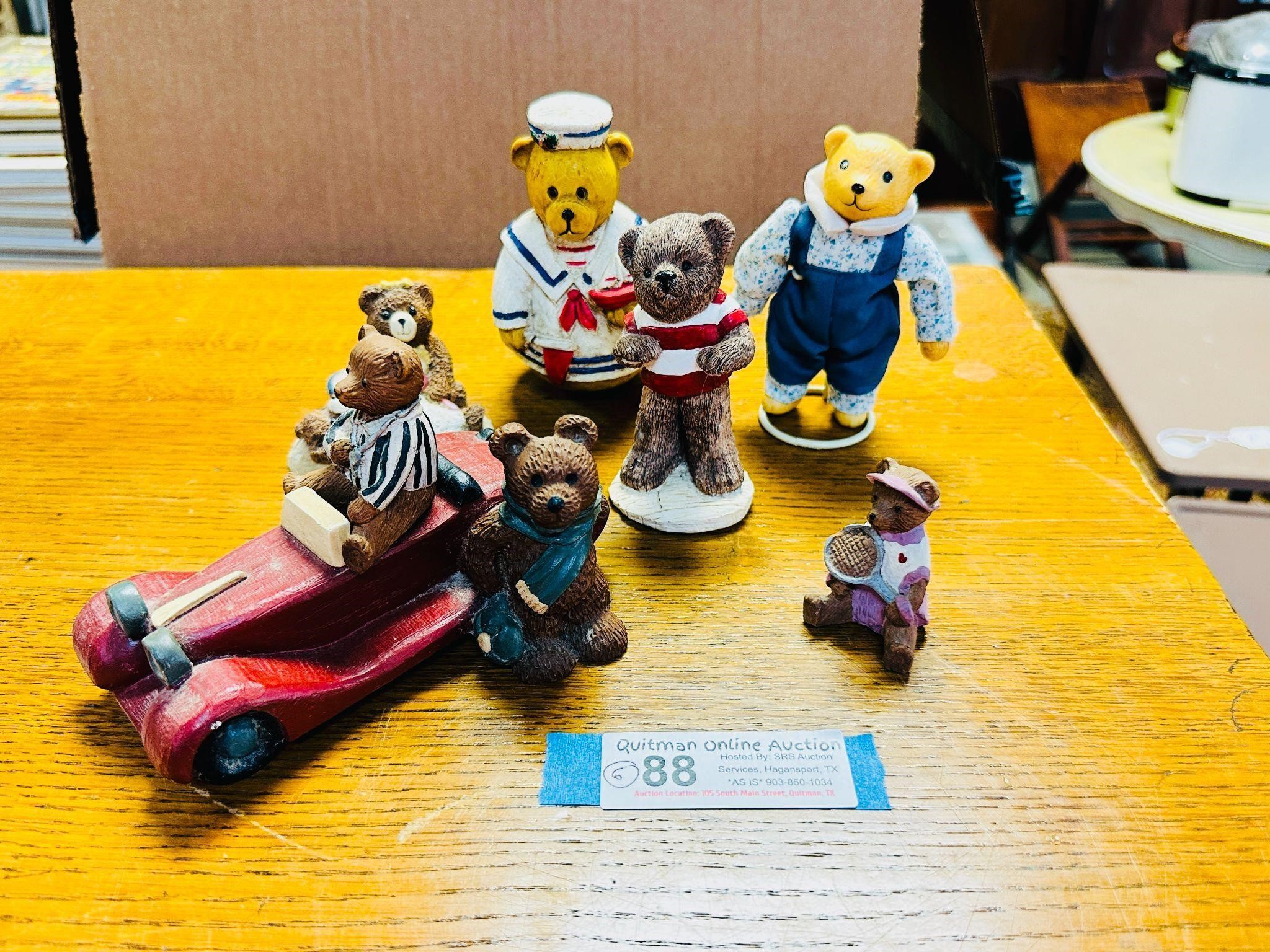 (6) Collectable Bear Figurines