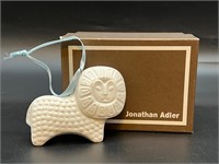 JONATHAN ADLER PORCELAIN WHITE LION ORNAMENT w BOX