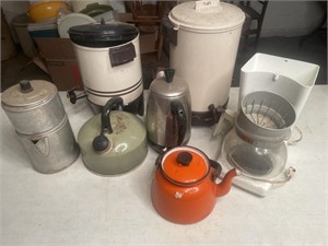 Assorted  coffee pots