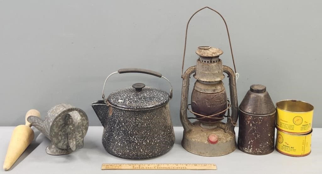 Graniteware; Toleware; Kerosene Oil Lantern etc