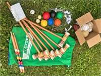 Croquet Set, Bowling Balls, Baseball Bats, Hockey