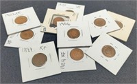 (10) Different Date Indian Head Cents,