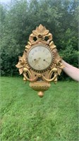 Vintage Lundgrens "Cartouche" Hanging Wall Clock