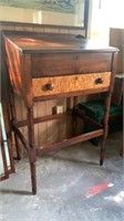 Antique Cherry & Birdseye Maple Standing Desk