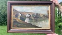 Antique Oil Painting Signed "A.R. Hill"