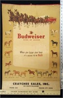 1953 Budweiser Advertising Calendar