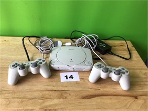 Original Sony PlayStation with Controllers & Game