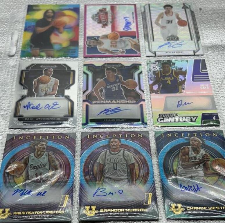 Topps basketball cards - autographed