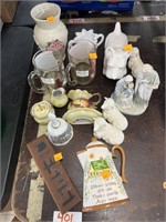 Group Lot of Decorative Glassware, Bell, Cups,