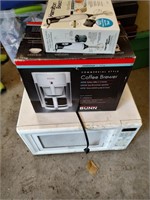 Microwave, Coffee Maker, Hand Blender