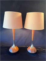 1960s Laurel Lamp Co. Tony Paul Style Teak Lamps