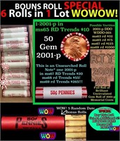 THIS AUCTION ONLY! BU Shotgun Lincoln 1c roll, 200