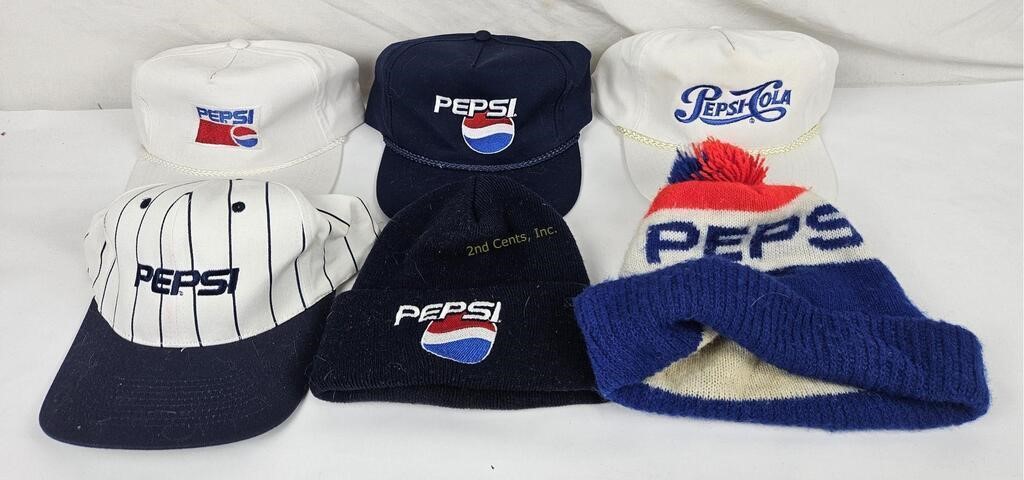 Lot Of Pepsi Advertising Caps