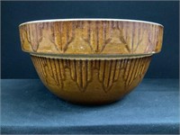 Brown Embossed Picket Fence Stoneware Bowl