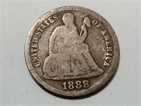 OF) Better date 1888 s seated liberty silver dime
