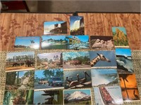 Vtg post card different vacation spots