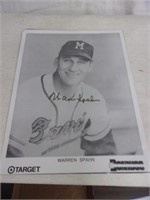 Warren Spahn (Braves) HOF Signed Photograph