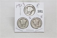 1923 PSS Mercury Dimes