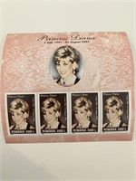 Romania Princess Diana commemorative stamp set