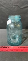#13 Pint Blue Mason Jar