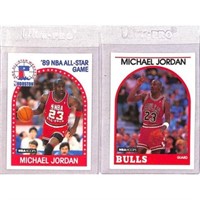 (2) 1989 Hoops Michael Jordan Cards