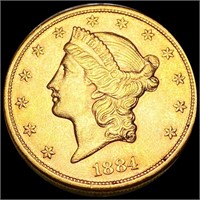 1884-S $20 Gold Double Eagle UNCIRCULATED