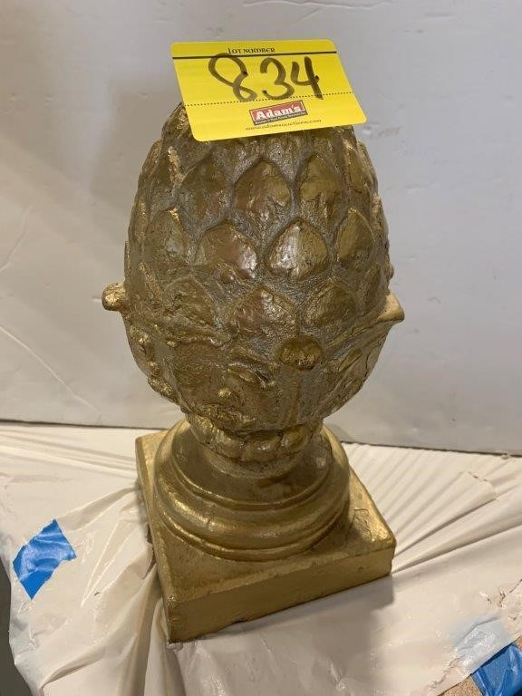 HEAVY GOLD PAINTED CONCRETE FINIAL