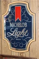 1987 Michelob Light Beer Mirror Bar Sign 18" X