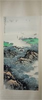 Chinese Ink Color Landscape Painting w Signature