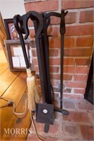 Wrought iron fire place tools