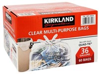 60-Pk Kirkland Signature Quad-Tie Clear