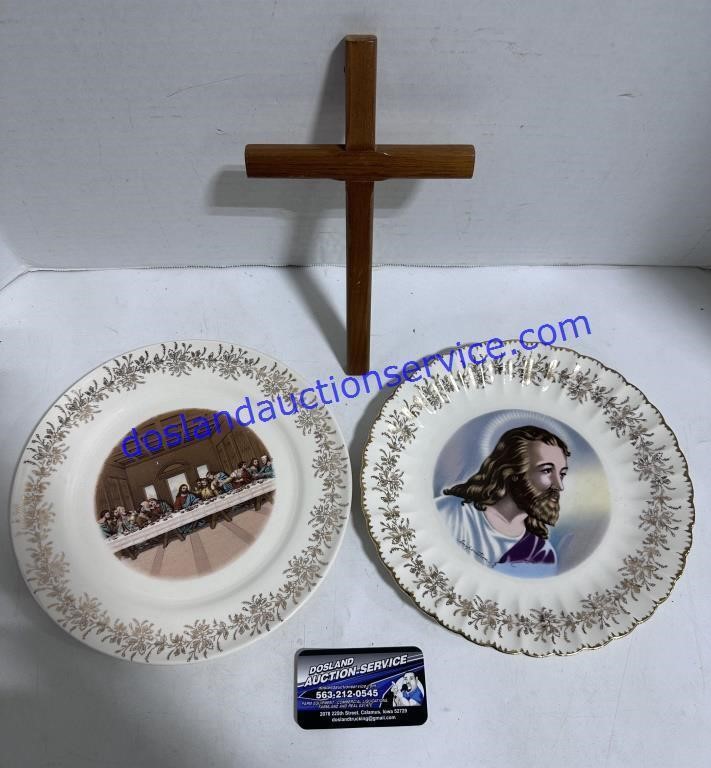 Sander’s Christian 23 K Gold Plates and Cross