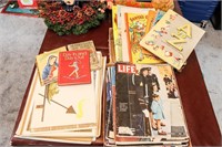 Box of Indiana Placemats; Flat of LIFE Magazines;