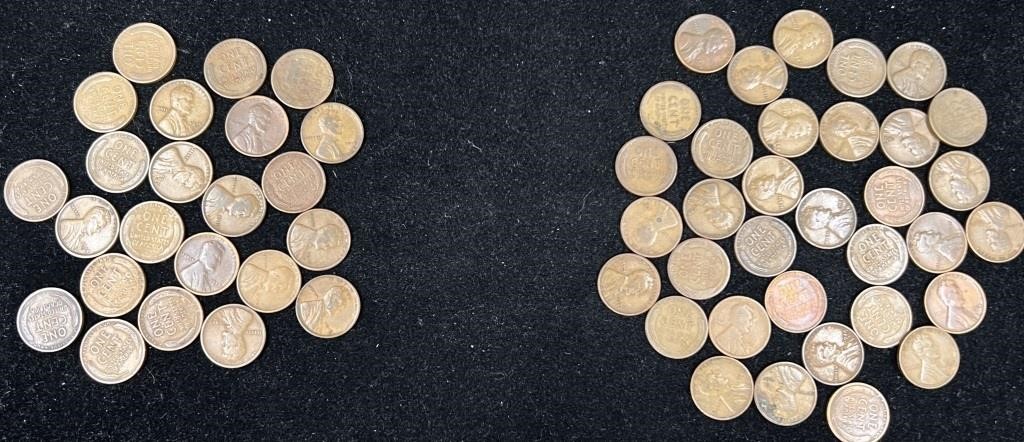 57 Early 1900s US Wheat Pennies