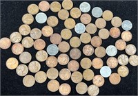 70 US Wheat Pennies From 1940's w Steels