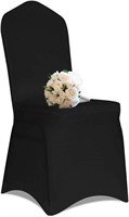 Black Chair Covers, 50 PCS Banquet Stretch Spandex