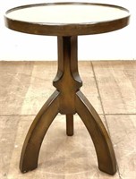 Arts & Crafts Inspired Wood Pedestal Side Table