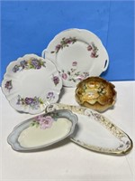 5 Floral Decorative Cake / Serving Plates