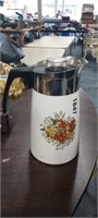 VINTAGE CORNING WARE COFFEE POT WITH INNARDS