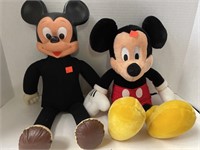 Two Mickey Mouse Toys Vntg "Marching Mickey