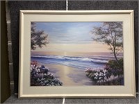 Beach and Sunrise Framed Print