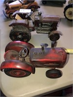 (2) Metal Tractors