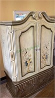Venetian style two door armoire with one