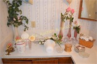 Wall Decor, Vases, Angels, Scounces w/ Candles,